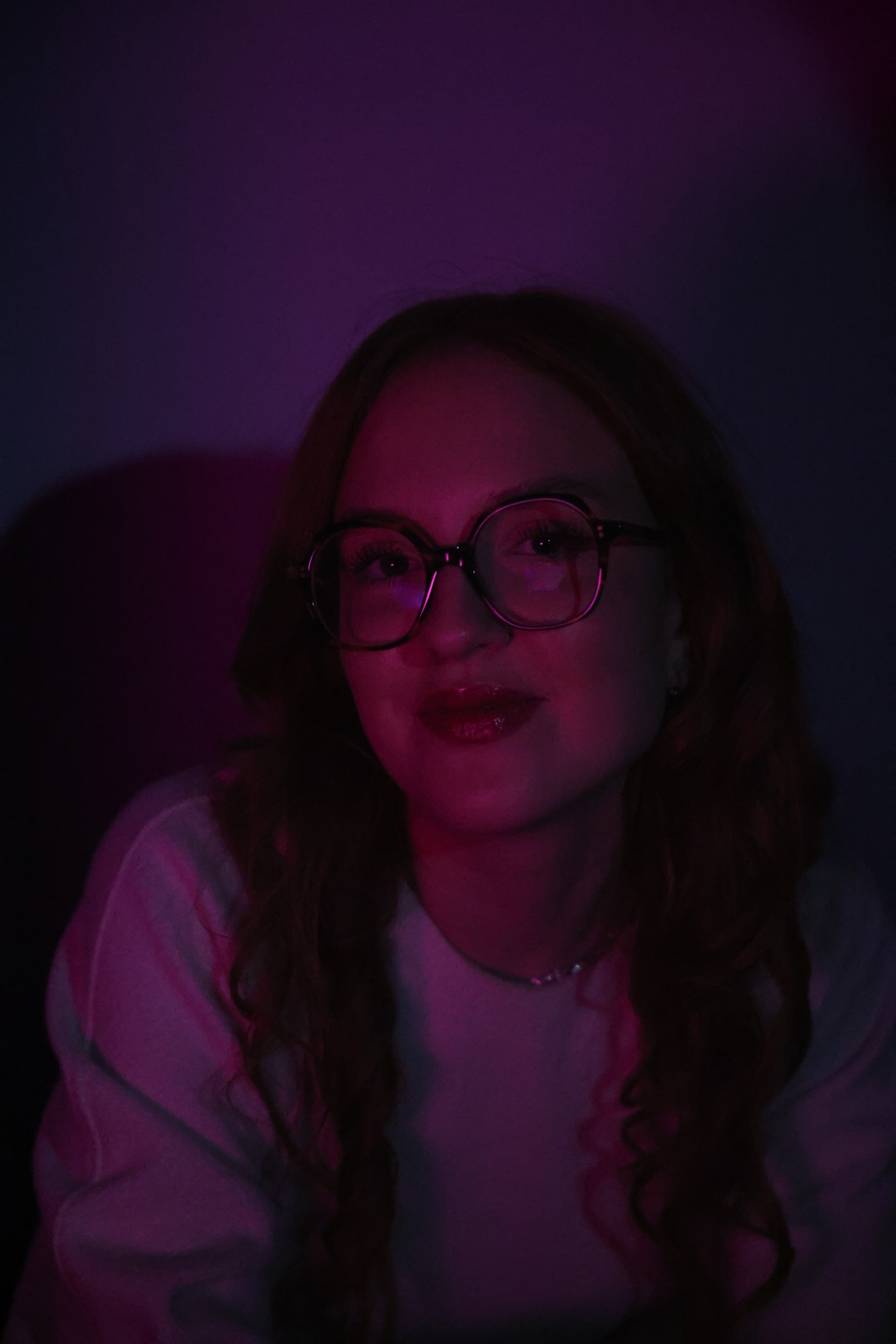 photo avec lumières roses